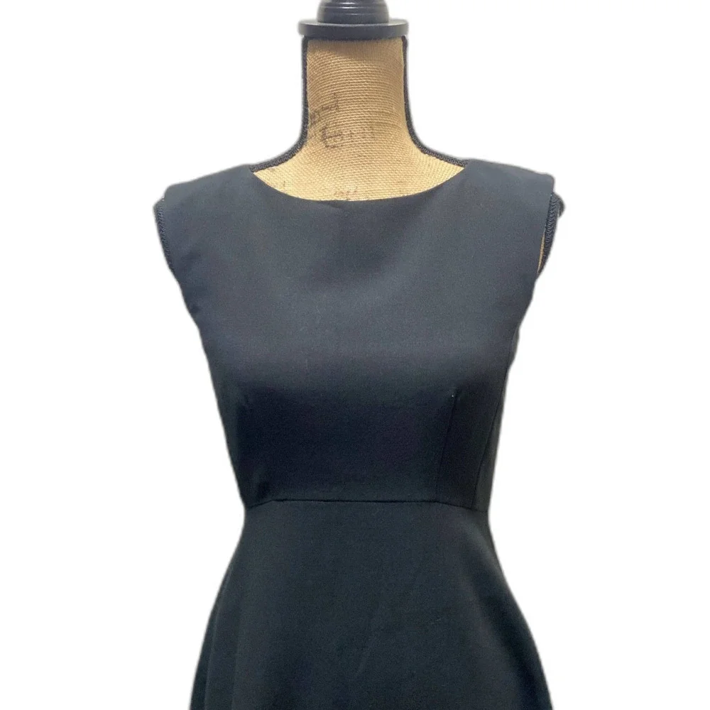 Tahari ASL Fit & Flare Little Black Dress Business Professional Cocktail Size 2‎ - Picture 2 of 5
